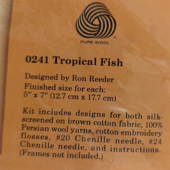 Creative Circle Tropical Fish Needlework Kit New Unopened Condition - Picture 3 of 6